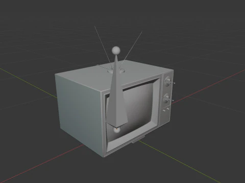 Televisi Klasik Model 3D