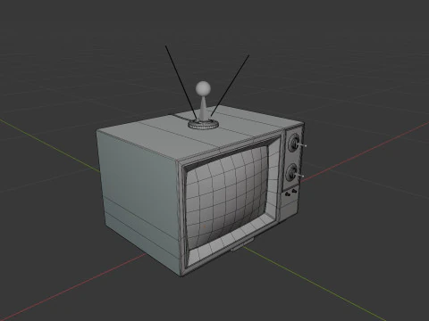 Televisi Klasik Model 3D