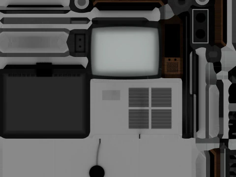 Televisi Klasik Model 3D