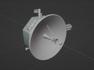 Deep Space Probe 3D Model