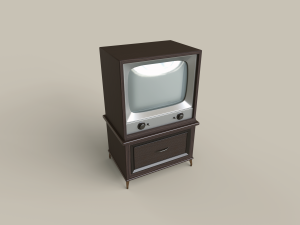 classic wooden 21-inch television Modelo 3D