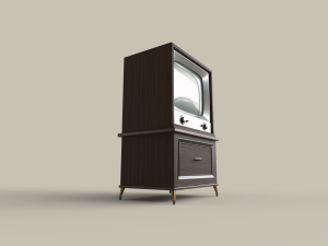 classic wooden 21-inch television Modelo 3D