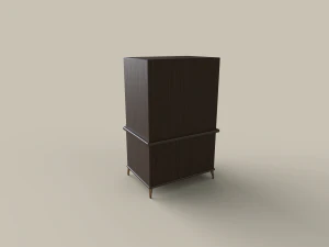 t&eacute;l&eacute;vision classique en bois de 21 pouces Modèle 3D