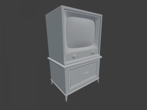 classic wooden 21-inch television Modelo 3D