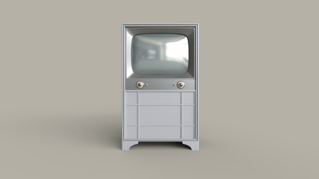 classic white 21-inch television Model 3D .c4d .max .obj .3ds .fbx .stl .blend 