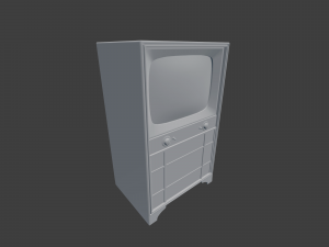 classic white 21-inch television Model 3D