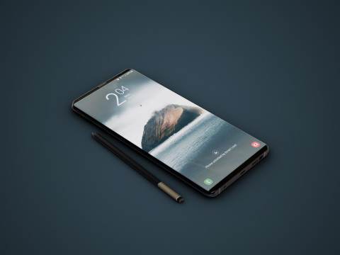 Smartphone With Stylus Modelo 3D