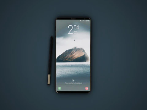 Smartphone With Stylus 3D Model
