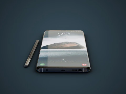 Smartphone With Stylus 3D Model