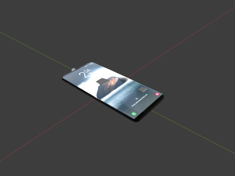 Smartphone With Stylus Modello 3D