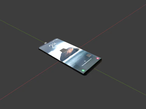 Smartphone With Stylus 3D Model