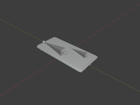 Smartphone With Stylus Modello 3D