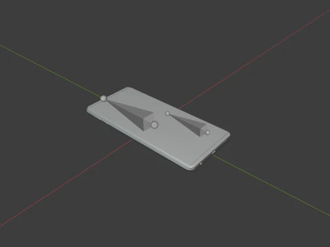 Smartphone With Stylus 3D Model