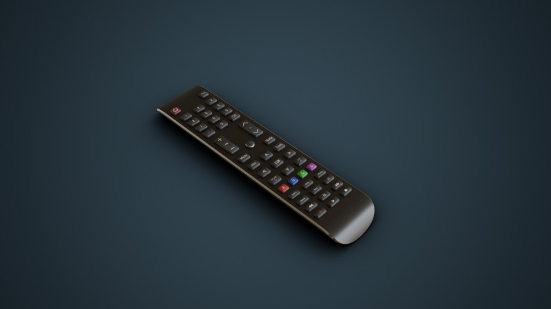 Smart TV Remote 3D Model .c4d .max .obj .3ds .fbx .stl .blend