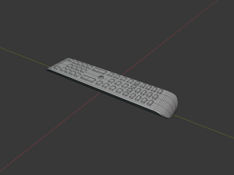 Smart TV Remote 3D Model