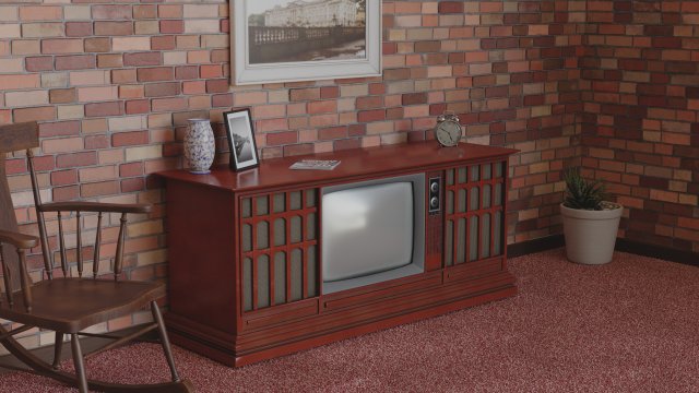 Antique Television Modèle 3D .c4d .max .obj .3ds .fbx .stl .blend 