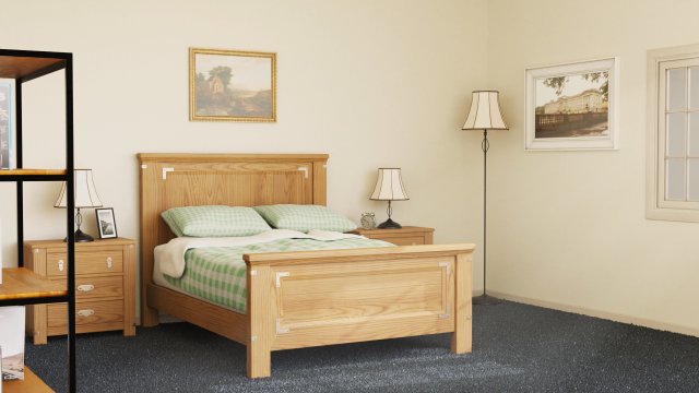 Light Bedroom Set 3D Model .c4d .max .obj .3ds .fbx .stl .blend 