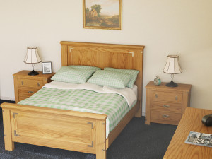 Light Bedroom Set 3D Model
