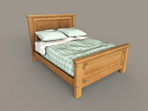 Light Bedroom Set 3D Model