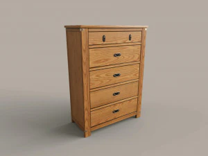 Light Bedroom Set 3D Model