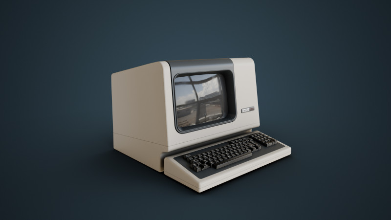 DEC VT100 Video Terminal 3D Model .c4d .max .obj .3ds .fbx .stl .blend 