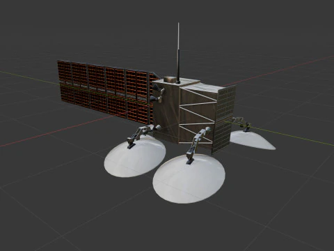 Weather Satellite 3D Model