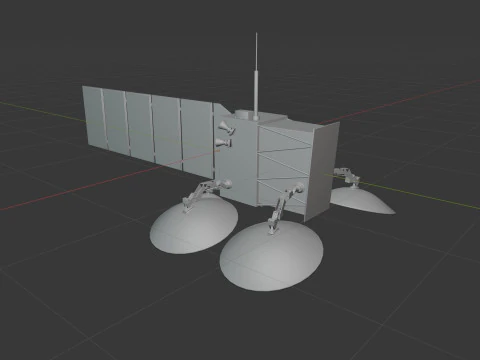 Weather Satellite 3D Model