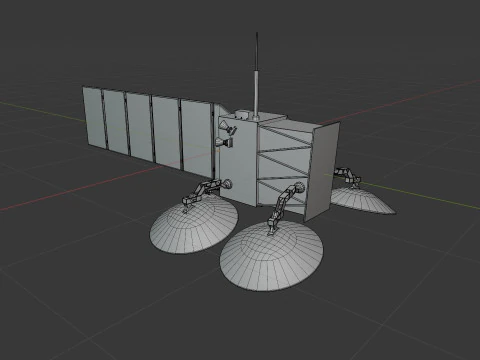 Weather Satellite 3D Model