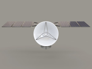 Communications Satellite 3D Model