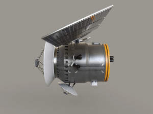 Communications Satellite 3D Model