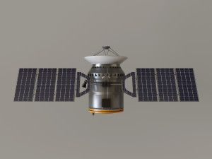 Communications Satellite 3D Model