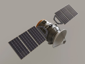 Communications Satellite 3D Model