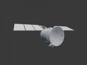 Communications Satellite 3D Model