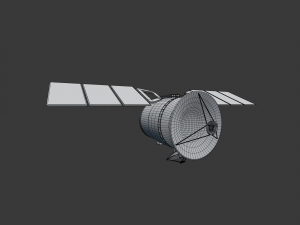 Communications Satellite 3D Model