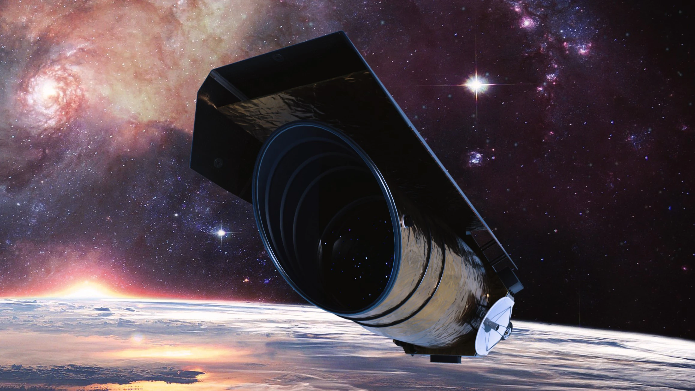Space Telescope 3D Model .c4d .max .obj .3ds .fbx .stl .blend 