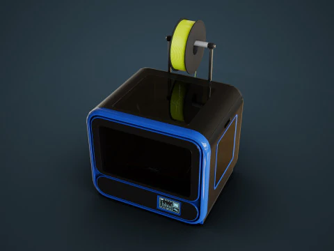 3D Printer With Spool Of Filament 3D Model