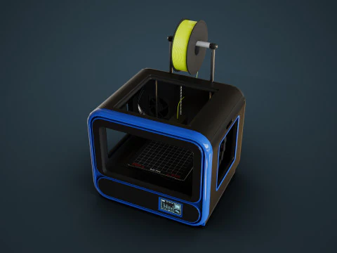 3D Printer With Spool Of Filament 3D Model