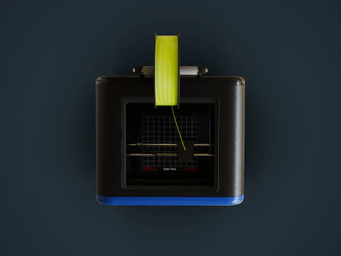 3D Printer With Spool Of Filament 3D Model