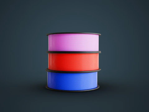 3D Printer With Spool Of Filament 3D Model