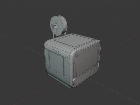 3D Printer With Spool Of Filament 3D Model