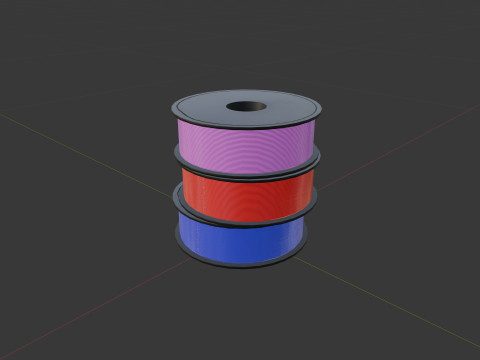 3D Printer With Spool Of Filament 3D मॉडल