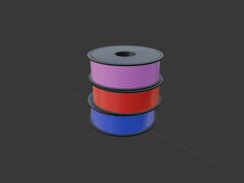 3D Printer With Spool Of Filament 3D Model
