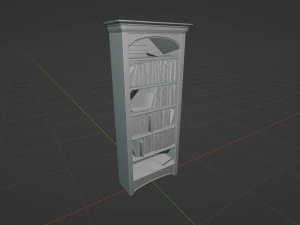 Dusty Old Bookshelf 3D Model
