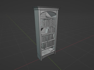 Dusty Old Bookshelf Model 3D