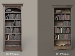 Dusty Old Bookshelf Model 3D
