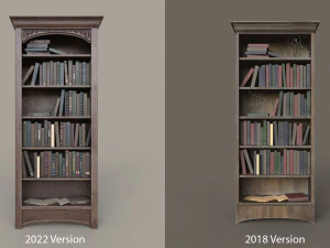 Dusty Old Bookshelf 3D Model