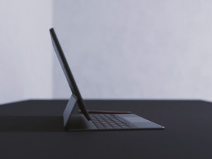 Large Digital Tablet With Keyboard Case and Stylus 3D 模型
