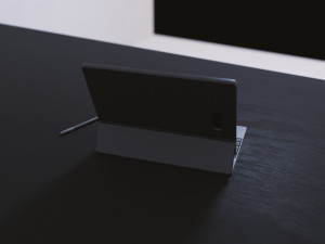 Large Digital Tablet With Keyboard Case and Stylus 3D 模型