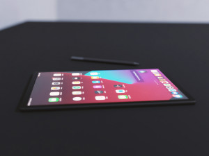 Large Digital Tablet With Keyboard Case and Stylus 3D 模型