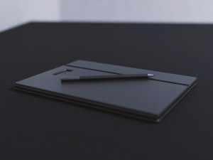 Large Digital Tablet With Keyboard Case and Stylus 3D 模型